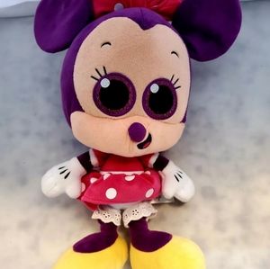 Minnie Mouse Sparkle Purple Eye Plush Disney